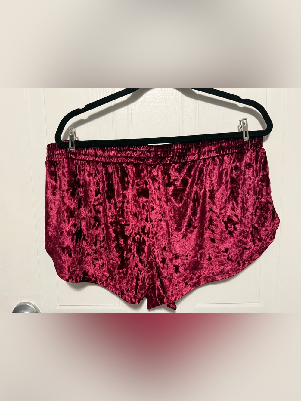 La Senza Velvet Sleep Shorts in Wine Red - Women Intimates